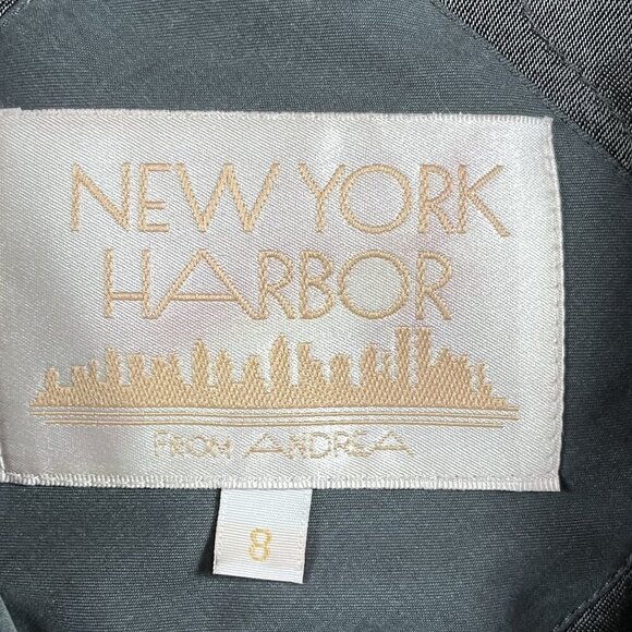 VTG New York Harbor Double Breasted Insulated Green Trench Coat Size 8 - Made in - Picture 4 of 7